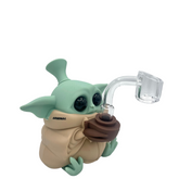 7" Silicone Dab Rig - “Baby Yoda 👽"